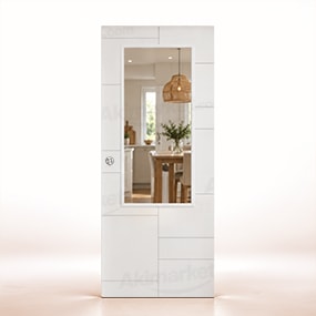 Puerta Corredera Alezkar-ZV1 de Interior Lacada Blanca