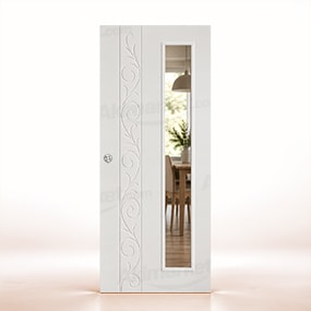 Puerta Corredera Barcelona-V1L de Interior Lacada Blanca