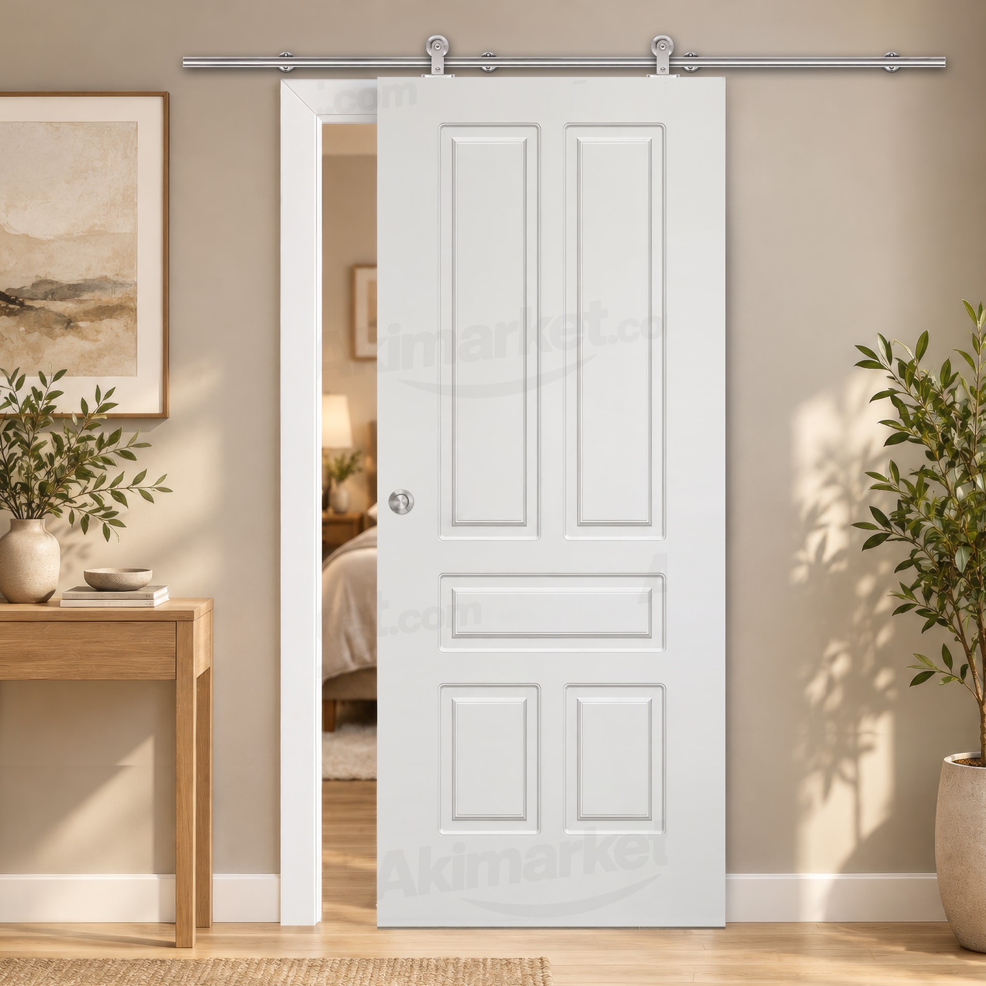 Puerta Corredera Aranjuez de Interior Lacada Blanca
