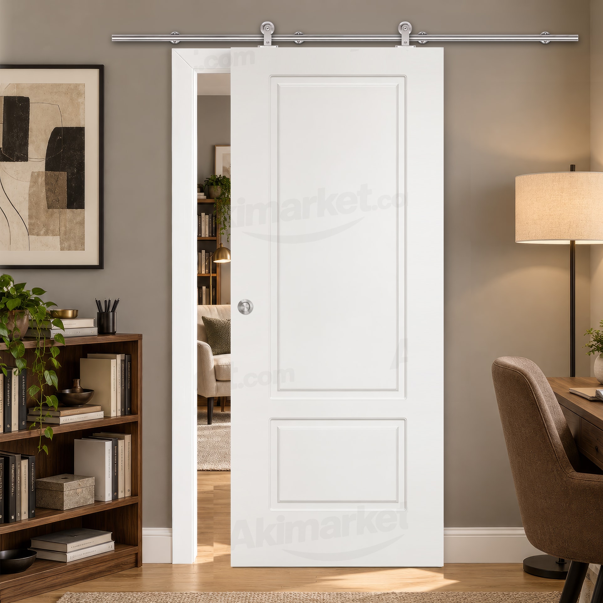 Puerta Corredera P-12 de Interior Lacada Blanca