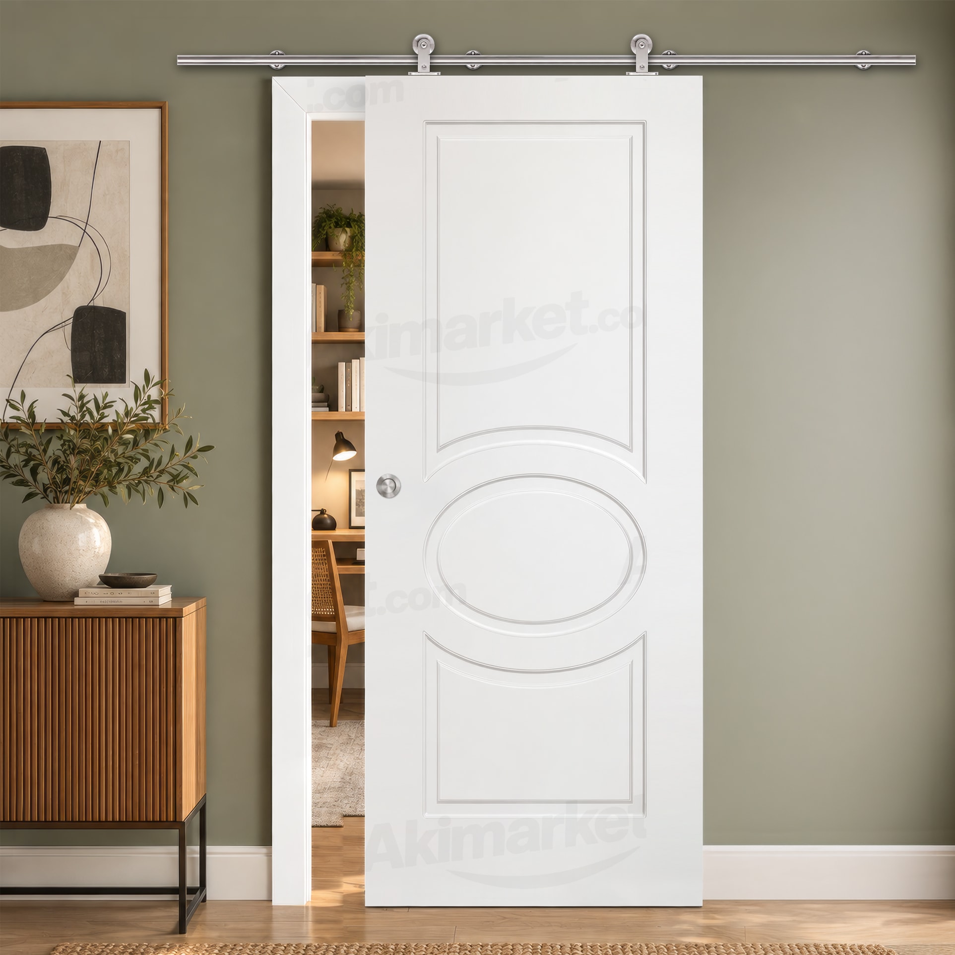 Puerta Corredera P620 de Interior Lacada Blanca