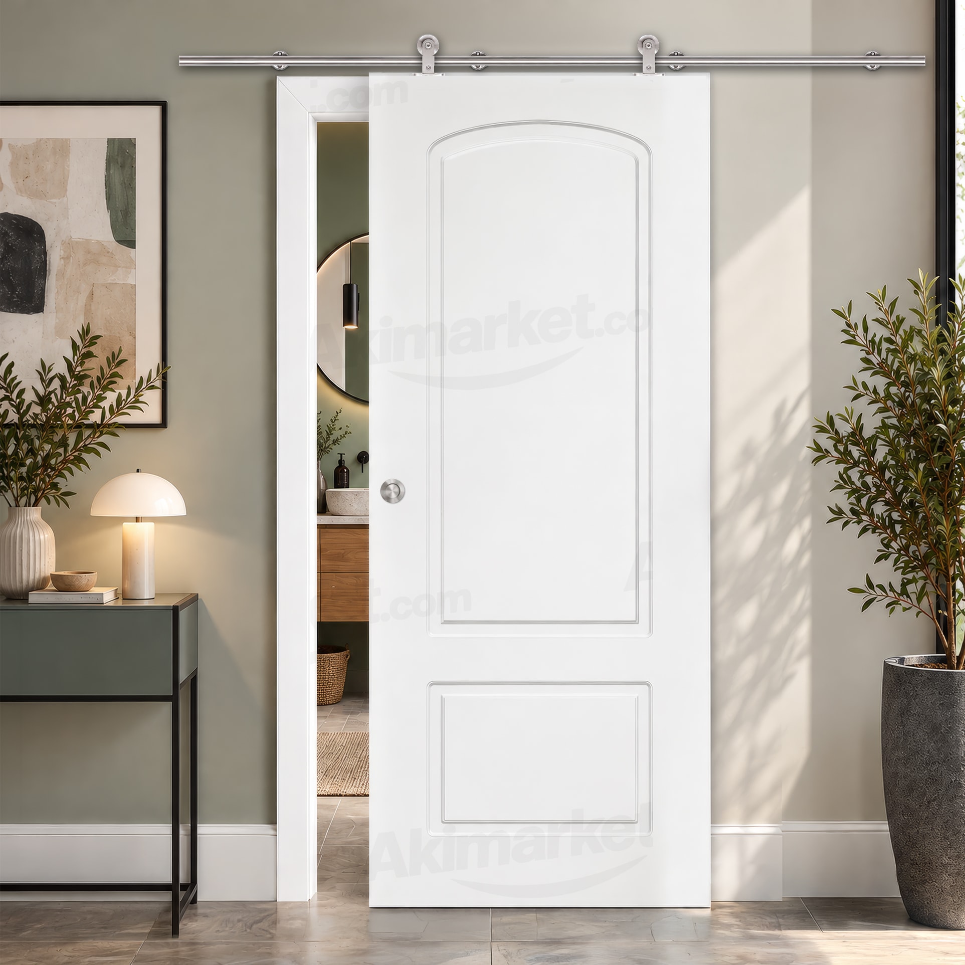Puerta Corredera P72-V6 de Interior Lacada Blanca
