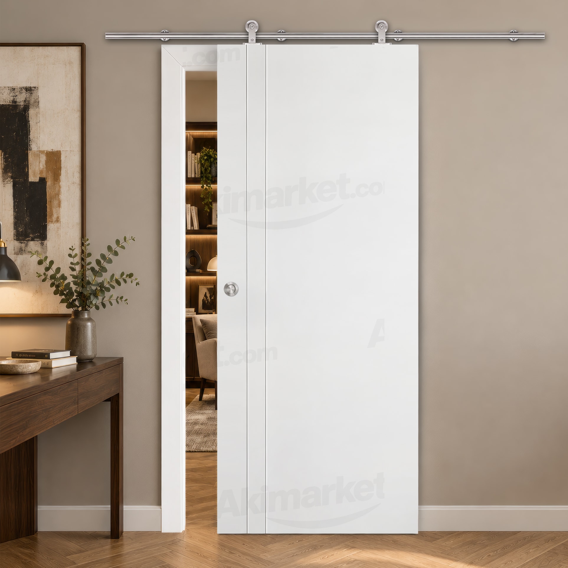 Puerta Corredera PV2 de Interior Lacada Blanca