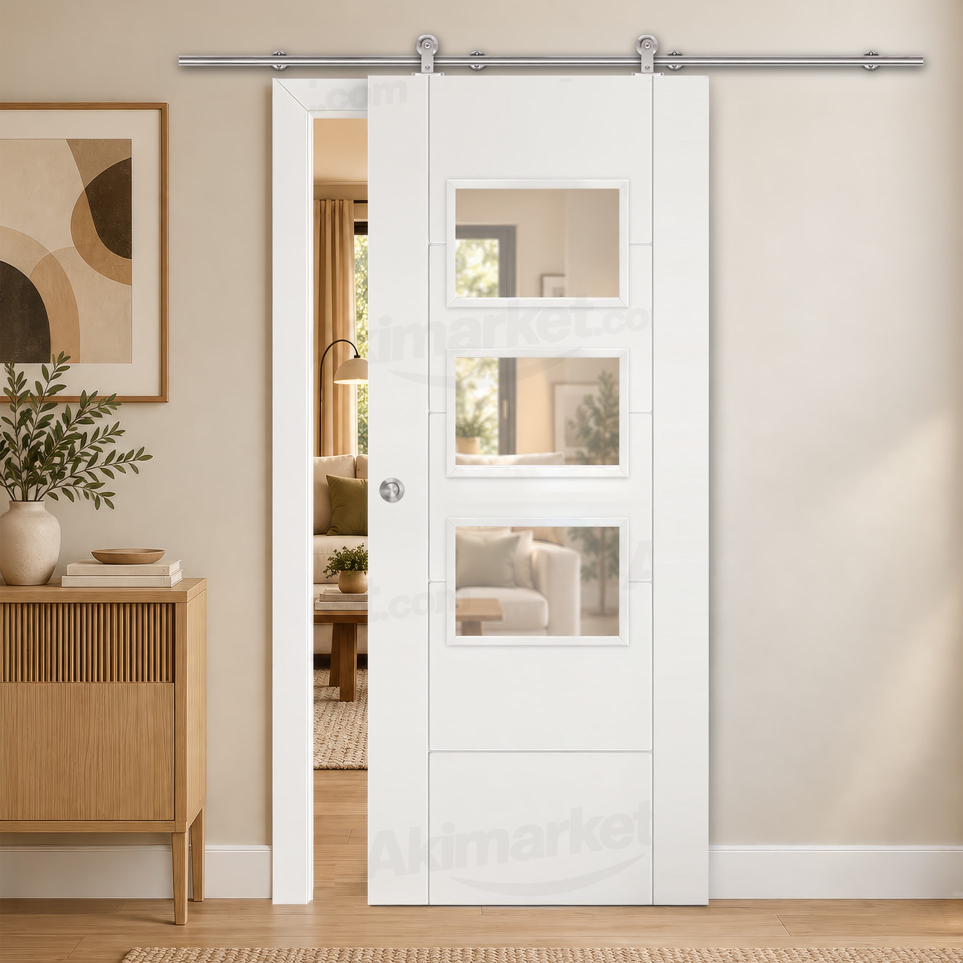Puerta Corredera PVP5-BV3Z de Interior Lacada Blanca