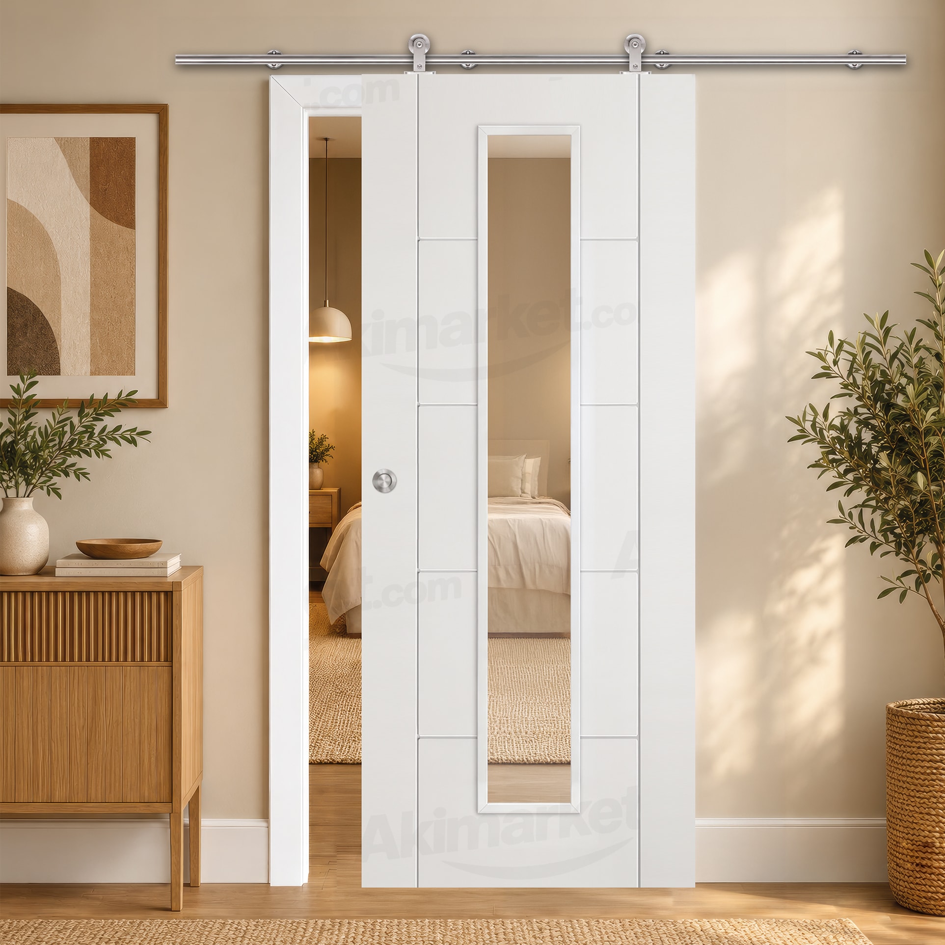 Puerta Corredera PVP5-V1C de Interior Lacada Blanca