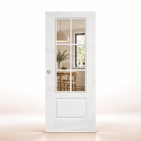 Puerta Corredera P-12-V6 de Interior Lacada Blanca