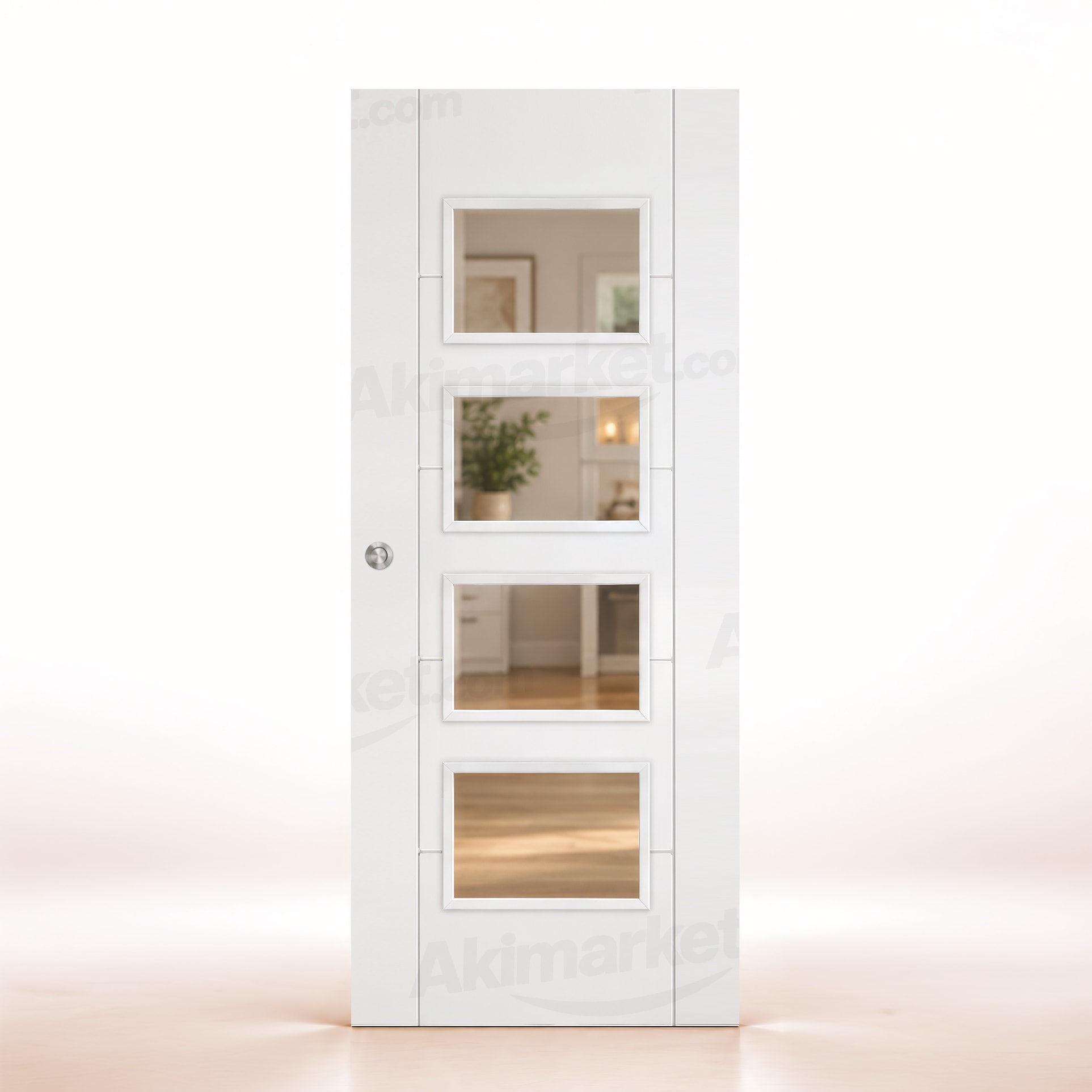 Puerta Corredera PVP5-BV4 de Interior Lacada Blanca