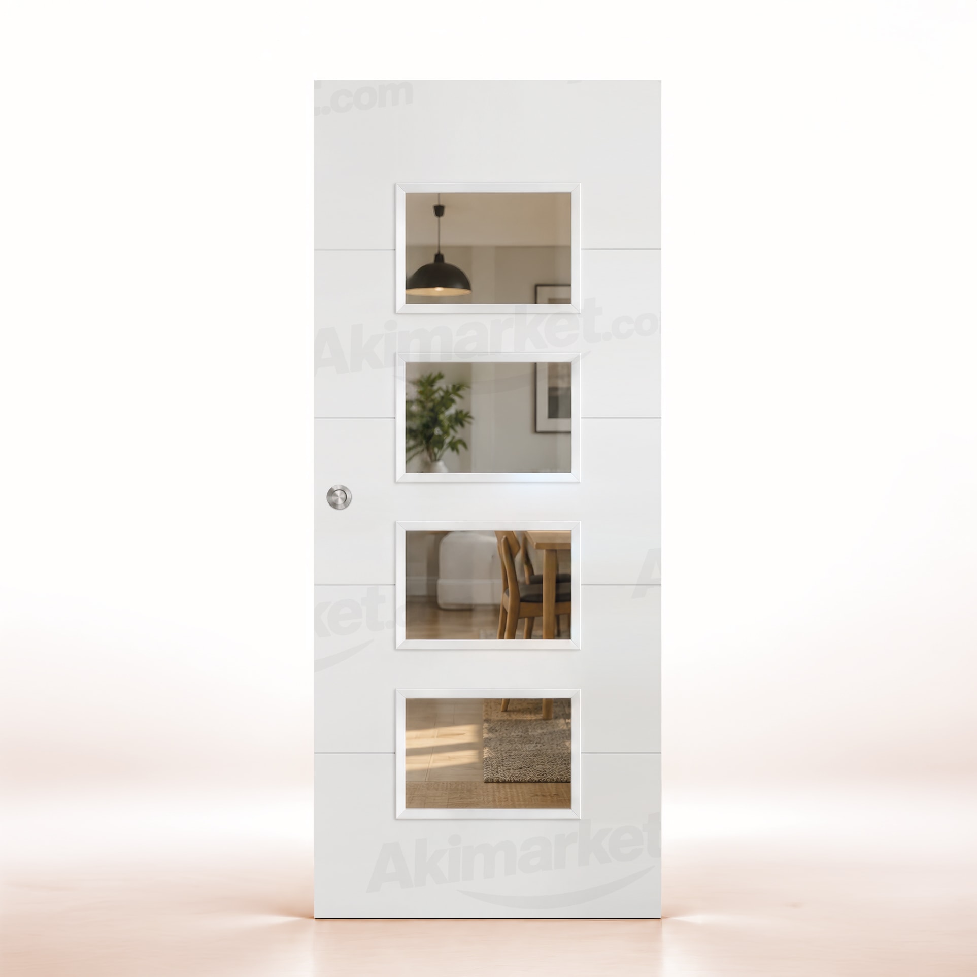 Puerta Corredera PVT5-BV4 de Interior Lacada Blanca