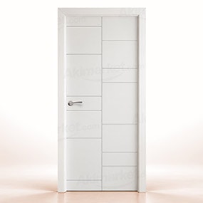 Puerta Maciza Alezkar de Interior Lacada Blanca 
