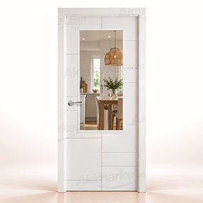 Puerta Maciza Alezkar ZV1 de Interior Lacada Blanca 