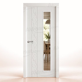 Puerta Maciza Barcelona V1L de Interior Lacada Blanca 