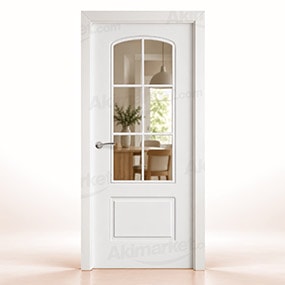 Puerta Maciza P72V6 de Interior Lacada Blanca 