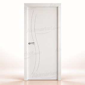 Puerta Maciza Panamá de Interior Lacada Blanca 