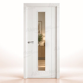 Puerta Maciza PVP1 V1C de Interior Lacada Blanca 