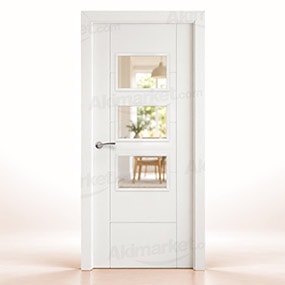 Puerta Maciza PVP5 BV3Z de Interior Lacada Blanca 