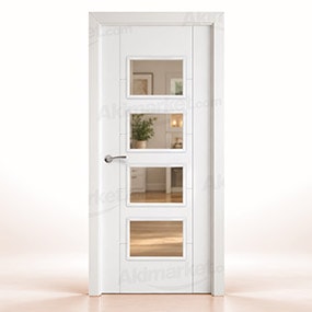 Puerta Maciza PVP5 BV4 de Interior Lacada Blanca 