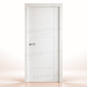 Puerta Maciza PVP5 de Interior Lacada Blanca 