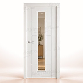 Puerta Maciza PVP5 V1C de Interior Lacada Blanca 