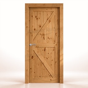 Puerta de Madera Gr001-L Rústica  de Interior Teñida Nogal Muy Claro D-2915