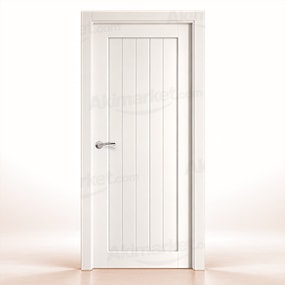 Puerta de Madera Gr005-L Rústica  de Interior Teñida Nogal Muy Claro D-2915